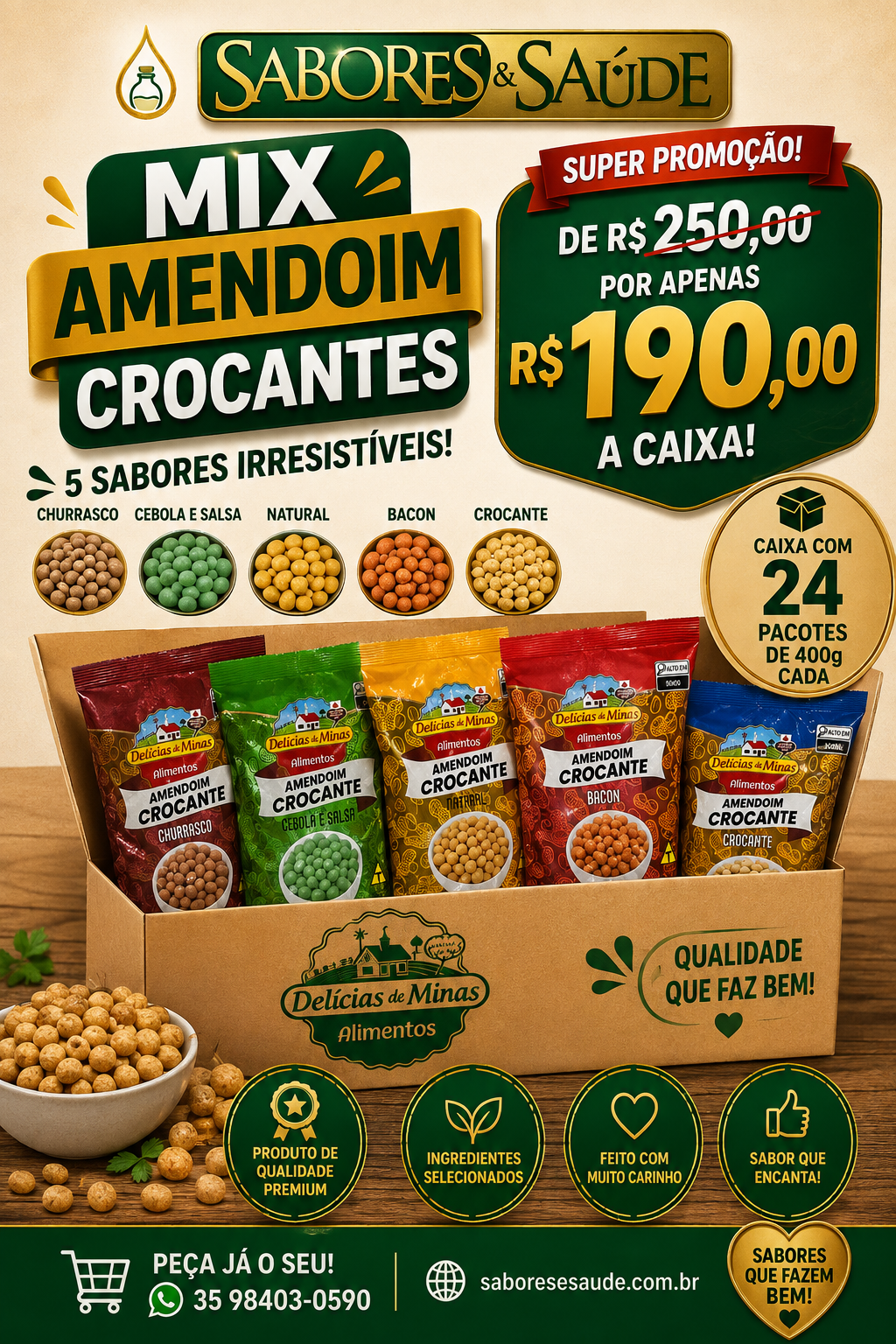 Amendoim Sabores
